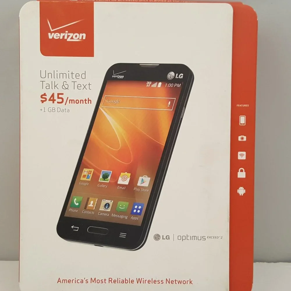 LG Optimus Exceed 2 Smartphone Android VS450PP 4GB Black Verizon